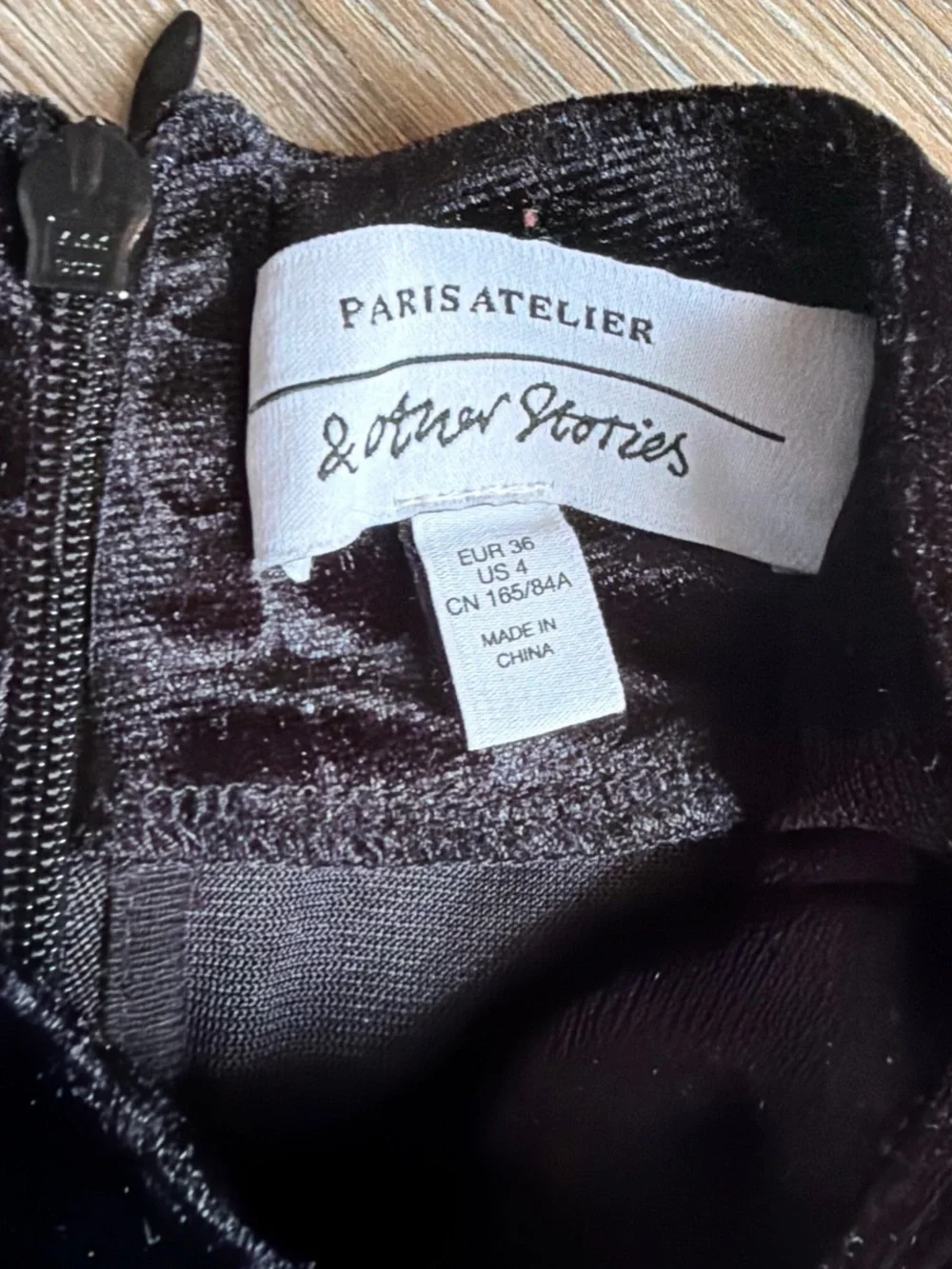 & Other Stories velvet black blouse